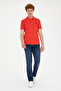Men's Slim Fit Polo Neck Claret Red Basic T-Shirt 50279613-Vr014 - 4