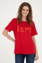 Women's Red Basic Crew Neck T-Shirt 50280020 -Vr171