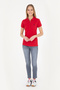 Women's Red Basic Polo Neck T-Shirt 50280057-Vr171 - 4