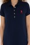 Women's Navy Blue Polo Neck Mini Knit Dress 50280038-VR033 - 5