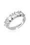 Women's Single Row Heart Model Zircon Stone New Season Steel Ring