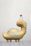 Retro Colors Dinosaur Foil Balloon Happy Birthday Written Dinosaur Birthday Balloon with Cuckoo Clock - 3