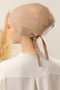 Women's Hijab Seamless Set Bonnet Milk Coffee Color 5 Pieces Tieable Combed Cotton Bonnet - 4