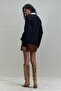 Navy Blue Role V-Neck Sweater - 7
