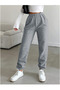 Gray Casual Tracksuit with Elasticated Cuffs Jogger Sweatpants Yx Yustex - 4