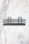 Adhesive Bathroom Shelf Matte Black - 2