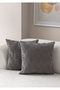 Double Decorative Polka Dot Linen Fabric Throw Pillow Cover 43X43 Gray