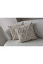 Double Decorative Polka Dot Linen Fabric Throw Pillow Cover 43X43 Cream - 3