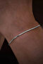 Unisex Non-Tarnish Ultra Thin Italian Cylinder Chain Silver Steel Bracelet - 3