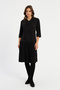 Women's Black Pleated Blazer Midi Dress Mera100 - 6
