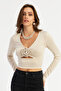 Women's Stone Rose Detailed Windowed Blouse Ayd378 - 2