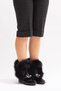 Reina Women's Boots Black Patent Leather Black Fur - 4