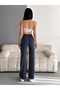 Women's Trendy Baggy Leg Modal Fabric Sweatpants with Double Pockets Wide Leg - 3