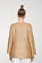 Women's Foil Coated Shimmering V-Neck Shiny Mercerized Sweater - 5
