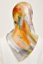 Abstract Patterned Twill Silk Scarf 24Ya9102 52 36 - 4