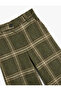 Wide Leg Trousers with Button Closure and Pockets - 3