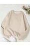Unisex Beige Sweatshirt