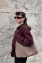 Suede Creme Casual Look Shopper Bag - 2