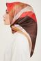 وشاح حريري منقوش بنمط هندسي 24Ya9137 55 06 - 3
