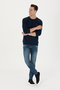 Men's Navy Blue Basic Sweatshirt 50274090-Vr033 - 4