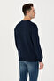 Men's Navy Blue Basic Sweatshirt 50274090-Vr033 - 5