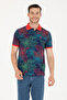 Men's Navy Blue Polo Neck T-Shirt 50276807-Vr033 - 3