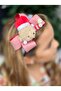 Luxury Design Christmas Christmas Teddy Bear with Ornate Red and White Bow Bear Crown New Year Crown - 3