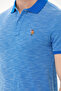 Men's Cobalt Blue Polo Neck T-Shirt 50263371-Vr045 - 7