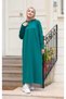 Women's Mercerized Pleated Gipe Detailed Knitwear Dress - 3