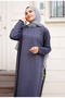 Women's Mercerized Pleated Gipe Detailed Knitwear Dress - 8