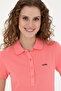 Women's Neon Pink Basic Polo Collar T-Shirt 50285846 -Vr105 - 2