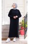 Women's Mercerized Pleated Gipe Detailed Knitwear Dress - 6