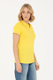 Women's Dark Yellow Basic Polo Neck T-Shirt 50262675-Vr094 - 3