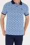 Men's Navy Blue Polo Neck T-Shirt 50276745-Vr033 - 6