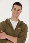 Men's Khaki Knitted Cardigan 50276152-Vr027 - 2