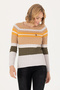 Women's Stone Melange Crew Neck Sweater 50276008 -Vr225 - 3