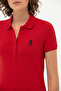 Women's Red Basic Polo Neck T-Shirt 50262657-Vr171 - 7