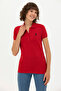 Women's Red Basic Polo Neck T-Shirt 50262657-Vr171 - 3