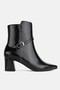 Women's Black Patent Leather Genuine Leather Short Heeled Pointed Toe Boots & Booties - 5