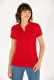 Women's Red Basic Polo Neck T-Shirt 50262675-Vr171