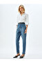 Mom Fit Jeans Regular Waist Short Leg Buttoned Cotton - Mom Fit Jeans