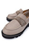 Women's Genuine Leather Mink Floater Loafer Shoes - 4