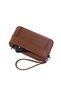 Men's Tan Color Luxury Hand and Wristband Portfolio Handbag with Belt - 5
