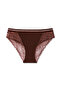 3-Piece Interlock Lace Detailed Glittery Elastic Waist Slip Women's Panties - 6
