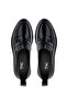 Women's Genuine Leather Black Patent Leather Loafers - 5