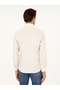 Beige Slim Fit Striped Linen Blend Shirt 50291332-Vr011 - 5