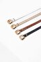 Women's Black 2 cm Bridged Light Buckle Belt - 6