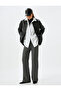 Elastic Waist Wide Leg Ribbed Trousers - 2
