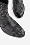Women's Black Genuine Natural Leather Number 36-41 Medium Heel Western Boots & Booties - 5