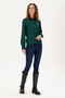 Women's Dark Green Long Sleeve Shirt 50289818 -Vr079 - 4